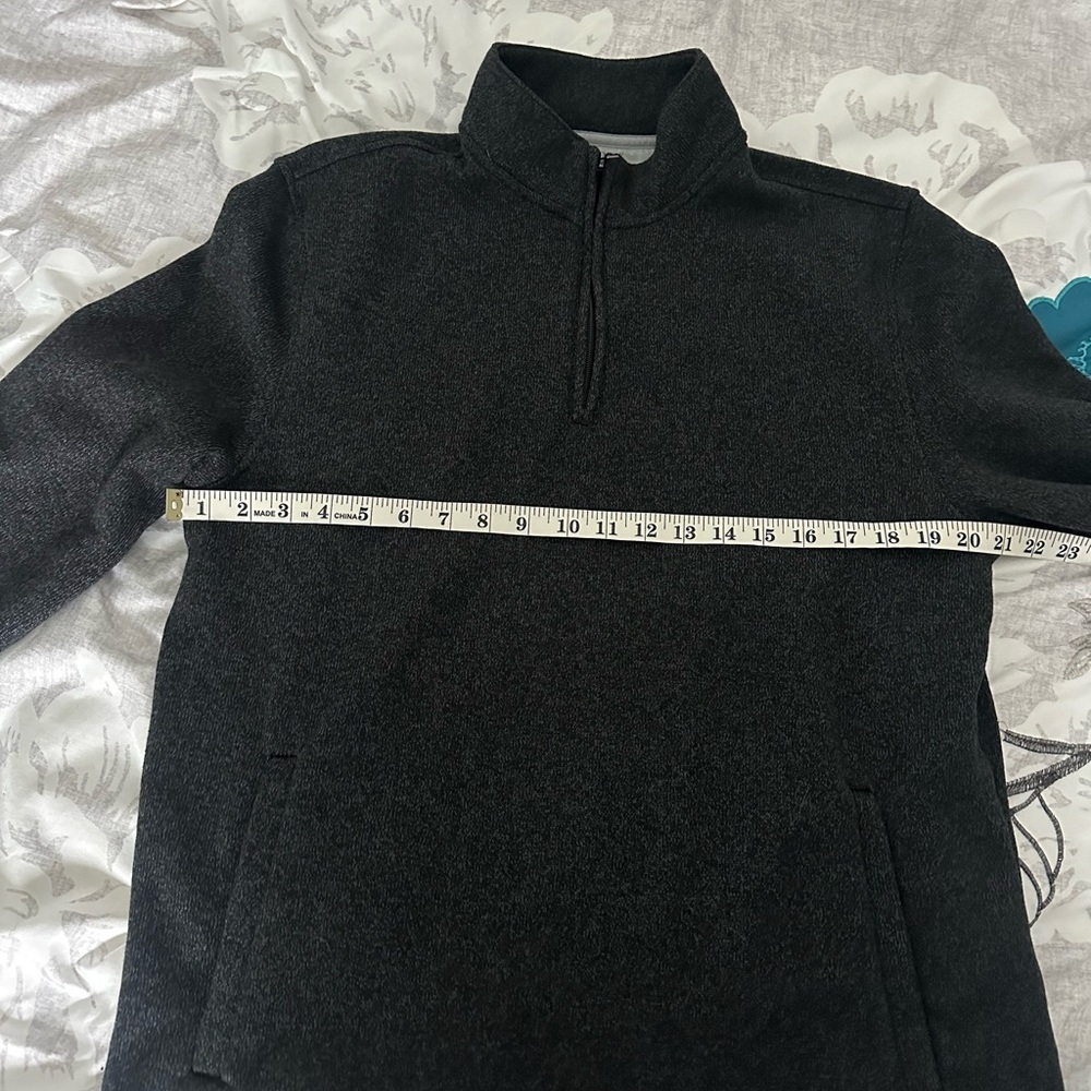 Van Huesen Quarter Zip Sweatshirt Men’s L Gray Pullover Sweater - Picture 4 of 6